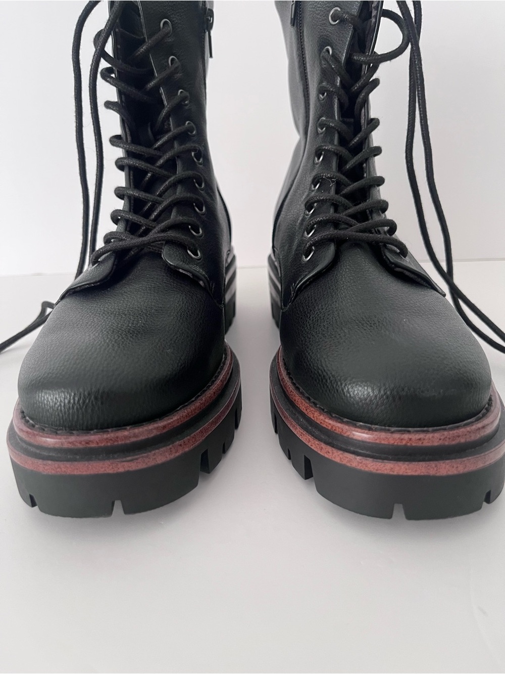 Korks Vail Black Lug Sole Combat Boots NWOT Size 11 - Picture 10 of 15